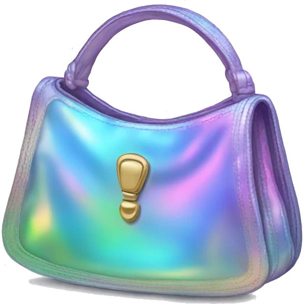 Iridescent purse emoji