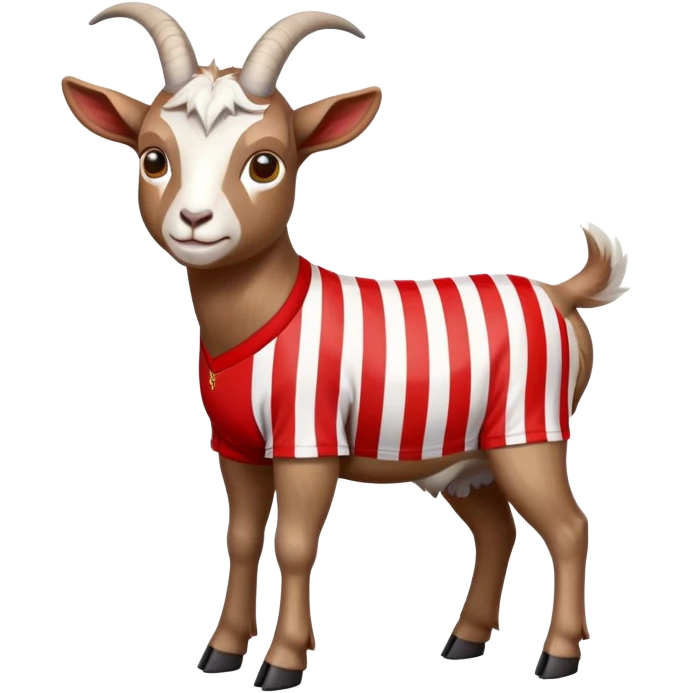 A goat wearing a Chivas jersey  emoji