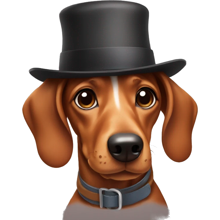 Sausage dog wearing a hat  emoji