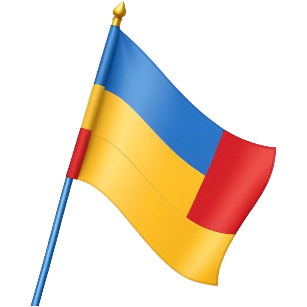flag with three vertical bands: blue, red, and yellow, no text emoji