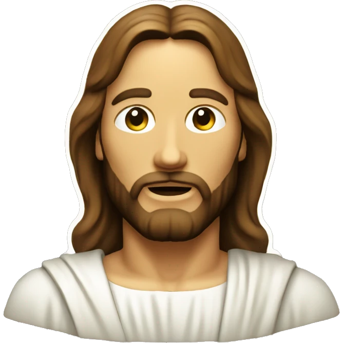 Jesus Christ face blurred emoji