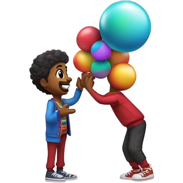 Smacka Doo smooching the Juggler emoji