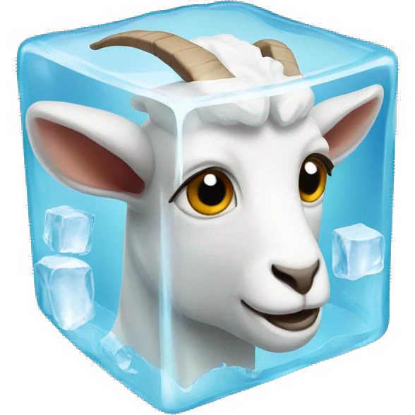 goat shaped ice cube emoji