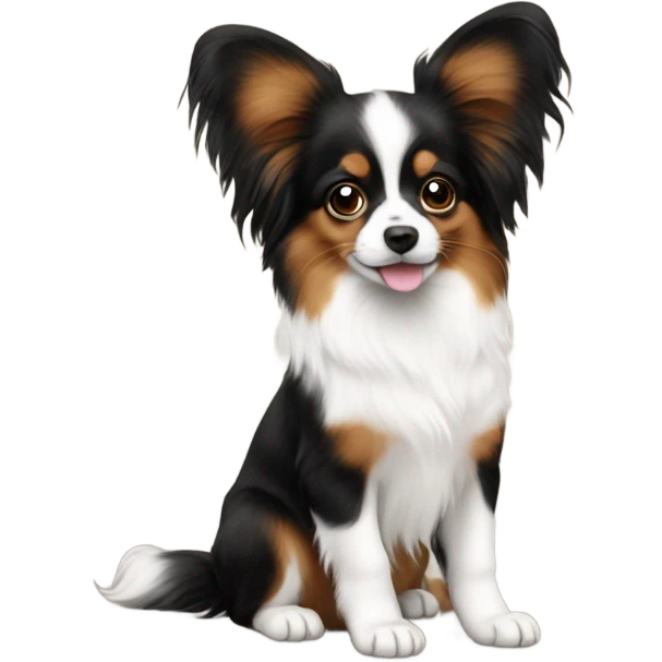 Papillon puppy cute emoji