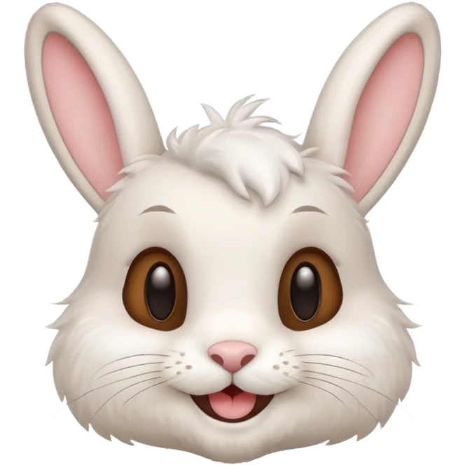 wink rabbit with a big smile emoji