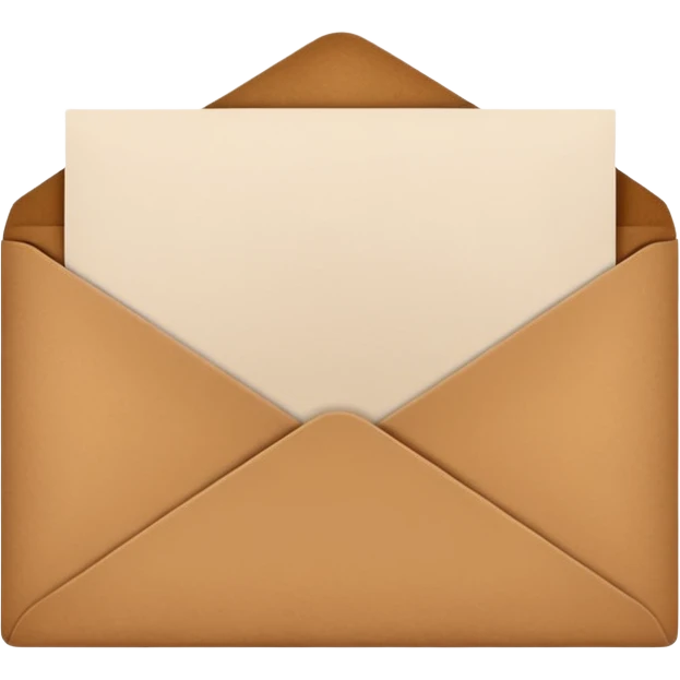 card with brown envelope emoji