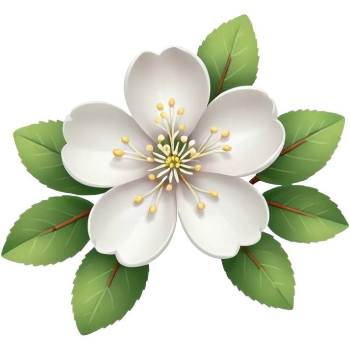 white cherryblossom emoji