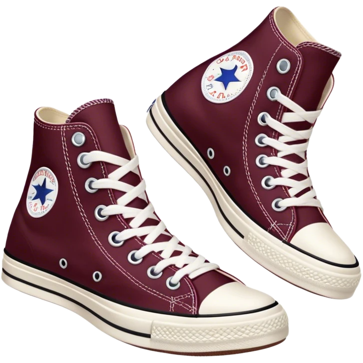 dark Burgundy aesthetic pair of Converse emoji