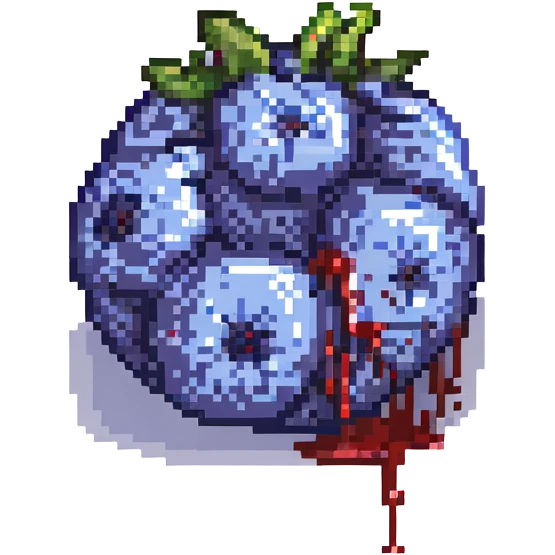 bloody blueberry emoji