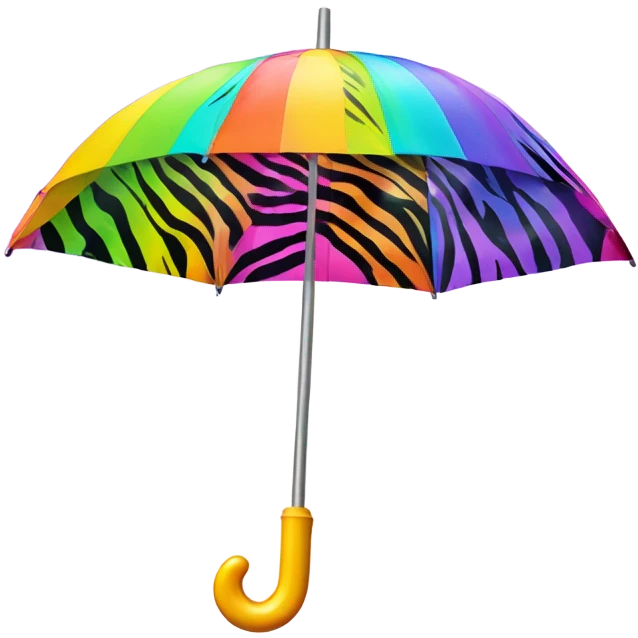Lisa Frank Zebra Print umbrella  emoji