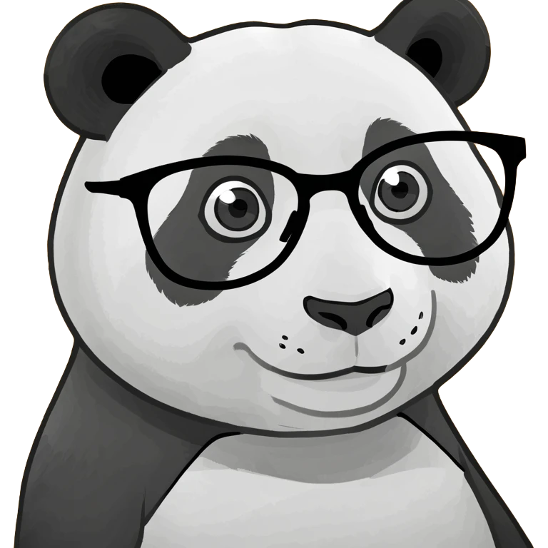 Panda with glasses  emoji