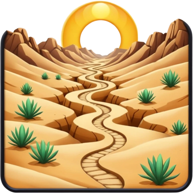 
the path to the holy spring, through the desert emoji