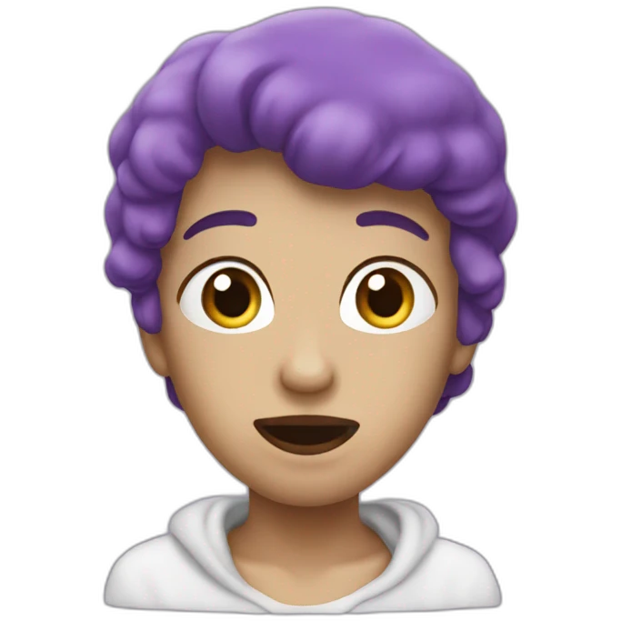 Poop violet avec des ailes emoji