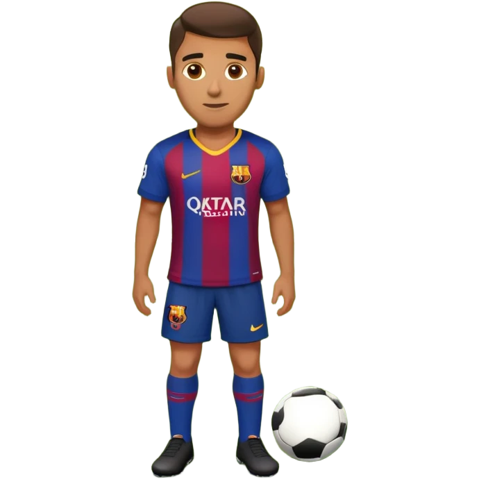 FC Barcelona soccer player emoji