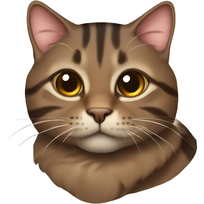 Chunky brown tabby cat emoji