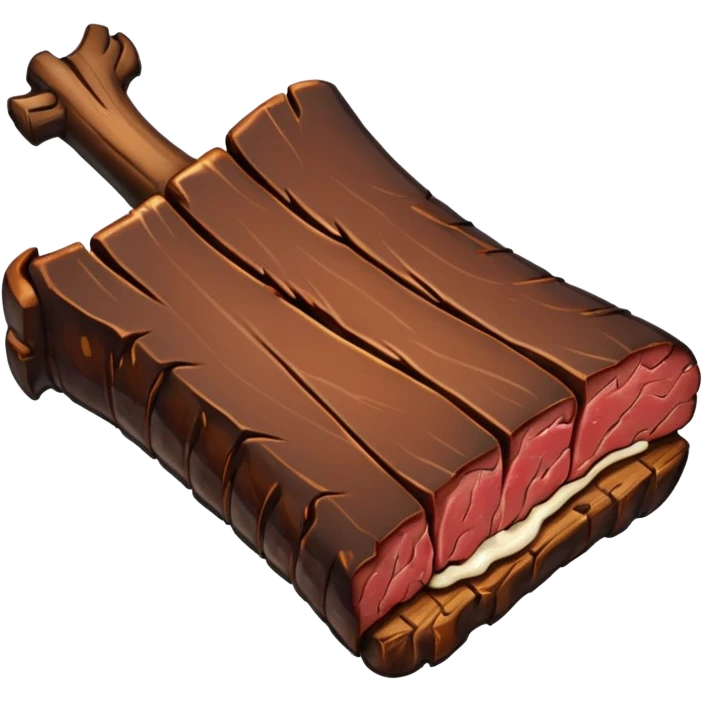 a single smoked beef rib thinner with the bone emoji
