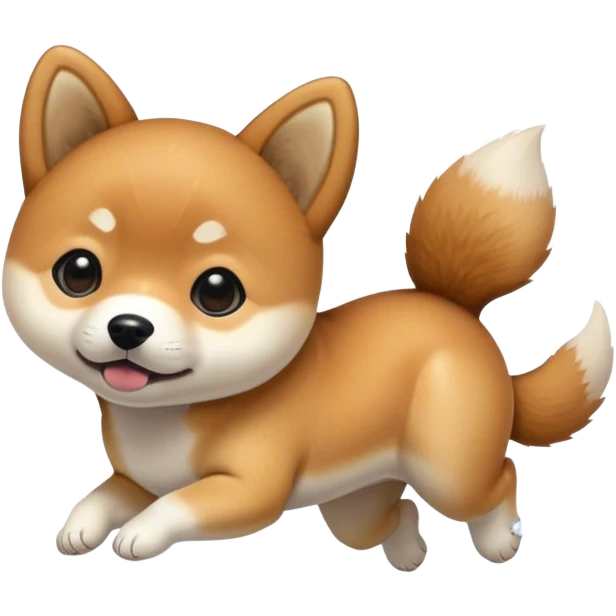 The baby shiba dog are diving emoji