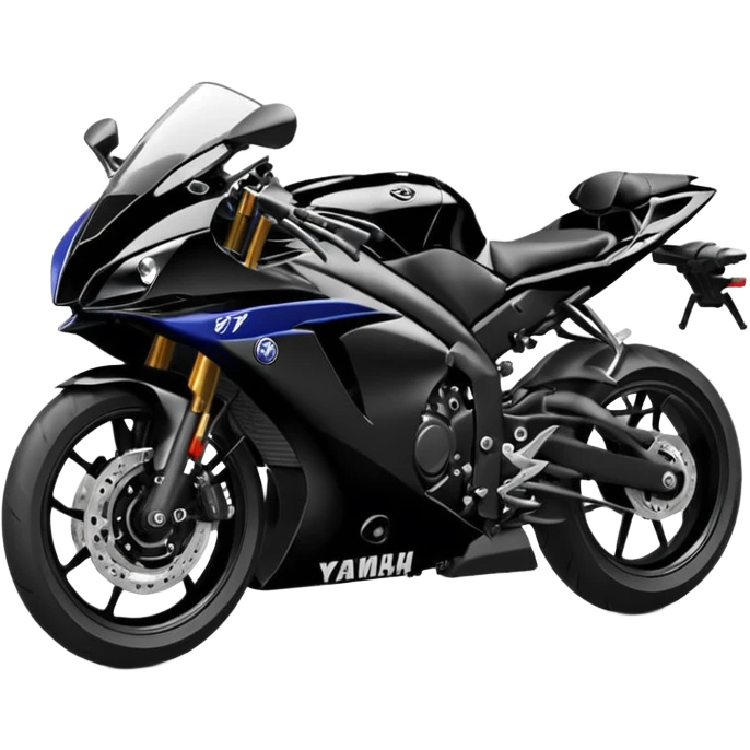 Blacked out 2024 Yamaha YZF R7 motorcycle  emoji