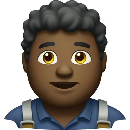 Fat black guy farming emoji