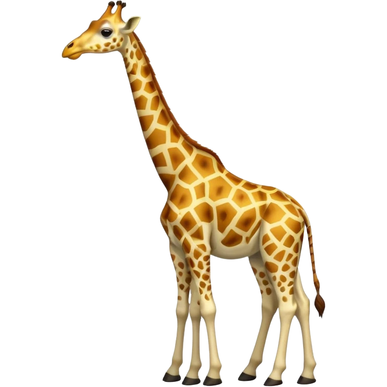 High resolution giraffe leaning to eat  emoji