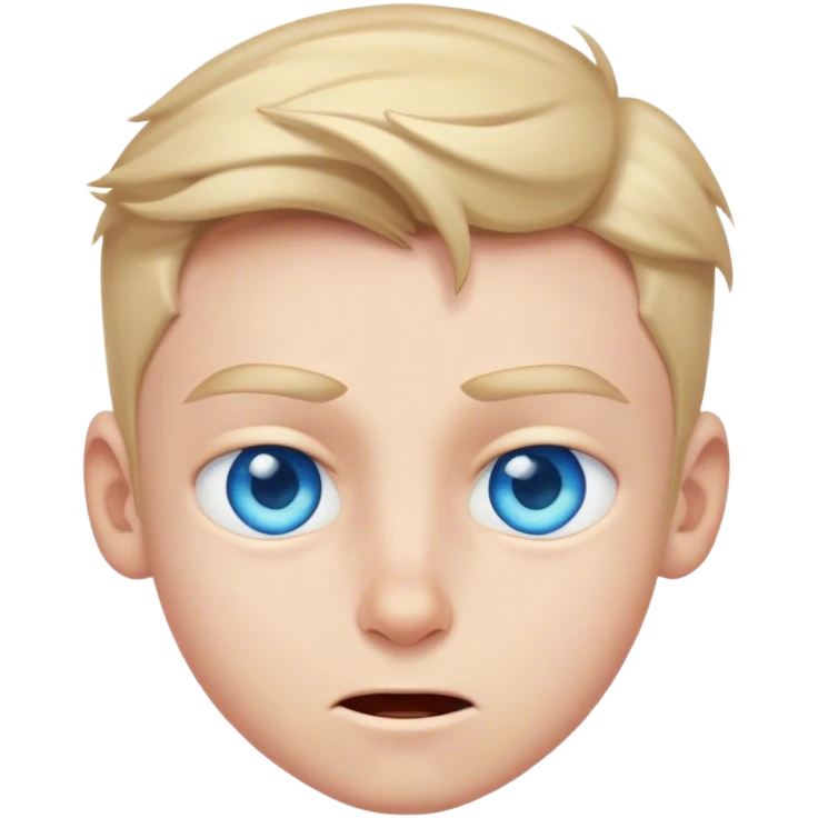 intense gaze of a boy blue eyes winking emoji