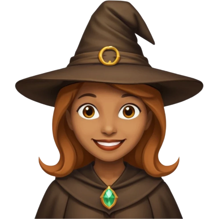 light brown skin witch with hat emoji