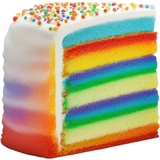 Rainbow cake slice emoji