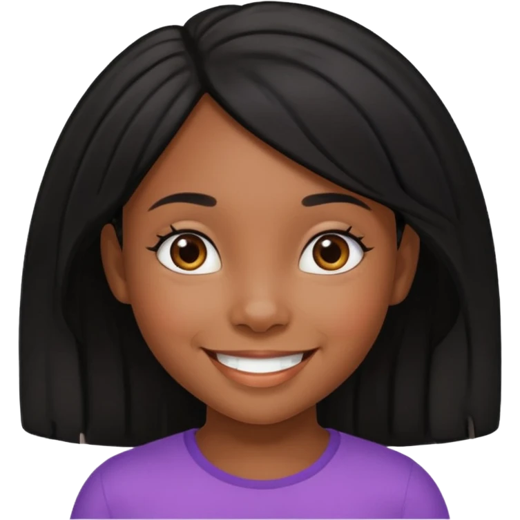 6 to 7 years black daughter with black hair emoji emoji