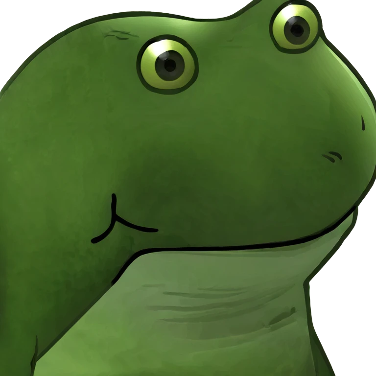 Excited frog emoji