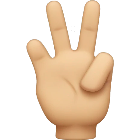 four fingers up, thumb down emoji
