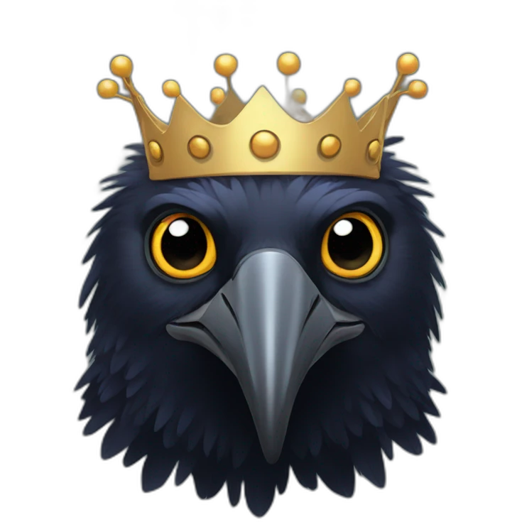 Crow crown emoji