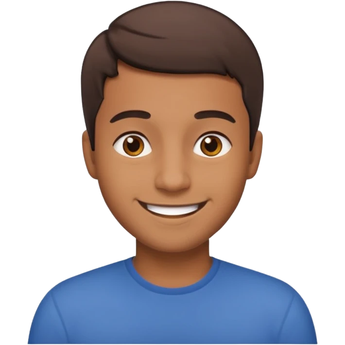 A brown man  happy emoji