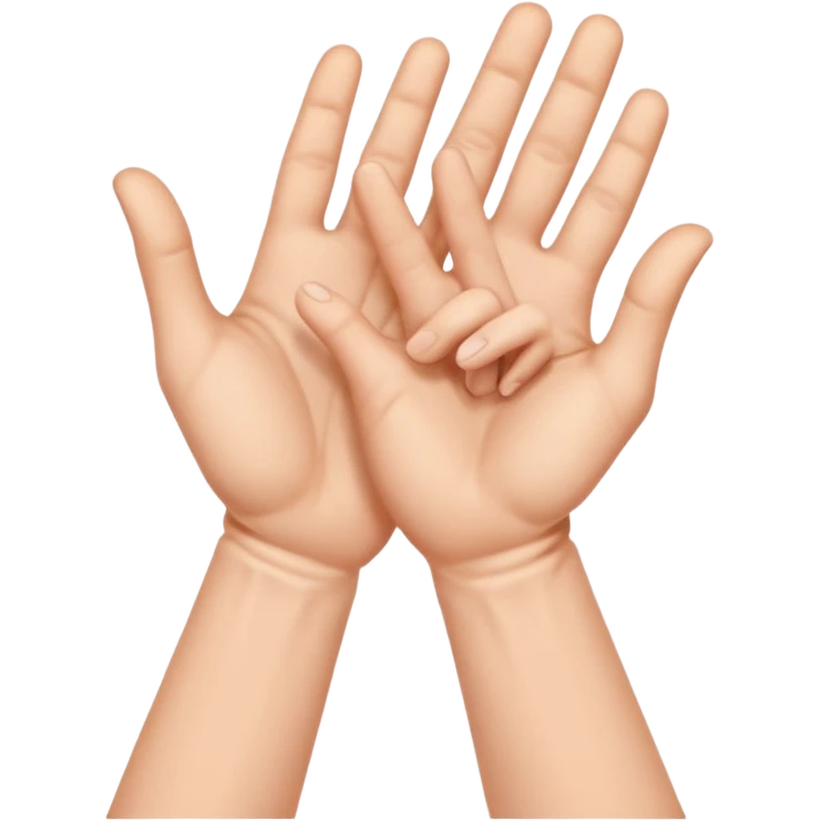 two emoji hands gesturing a strangling an invisible subject emoji