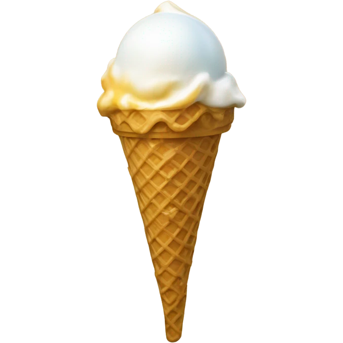 opal Crystal ice cream scoop on gold waffle cone emoji