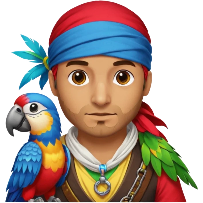 pirate and parrot emoji