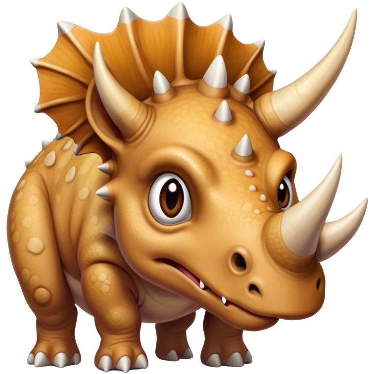 suspicious face of a triceratops  emoji