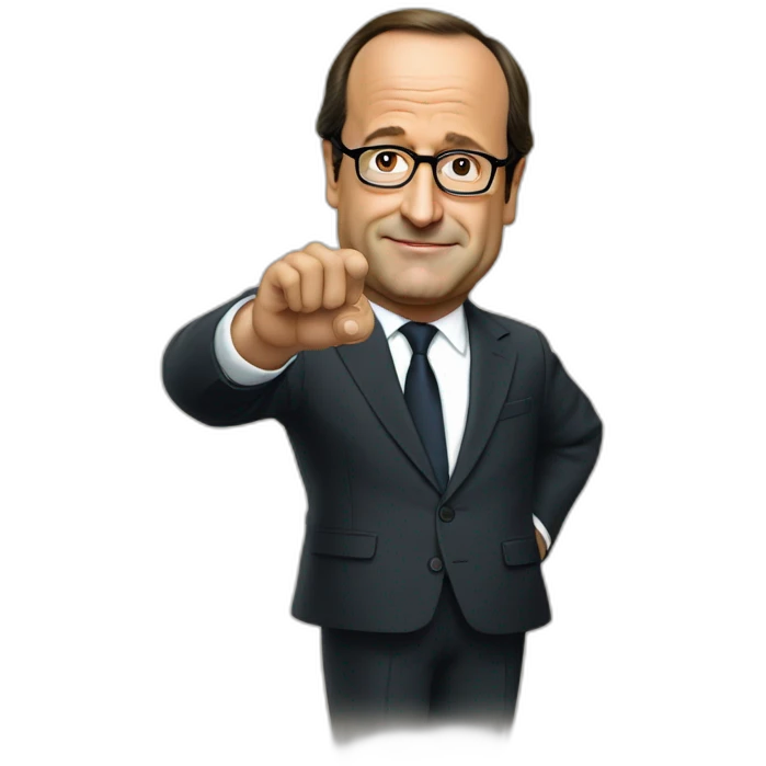 françois hollande with finger on the mouse emoji