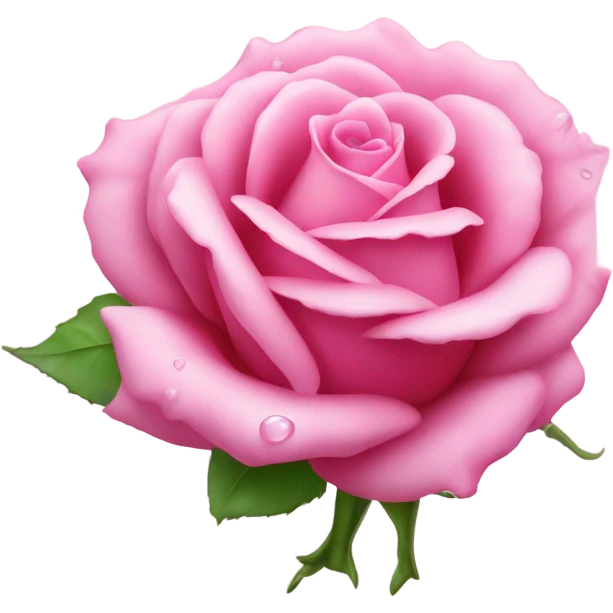 Moist pink rose emoji