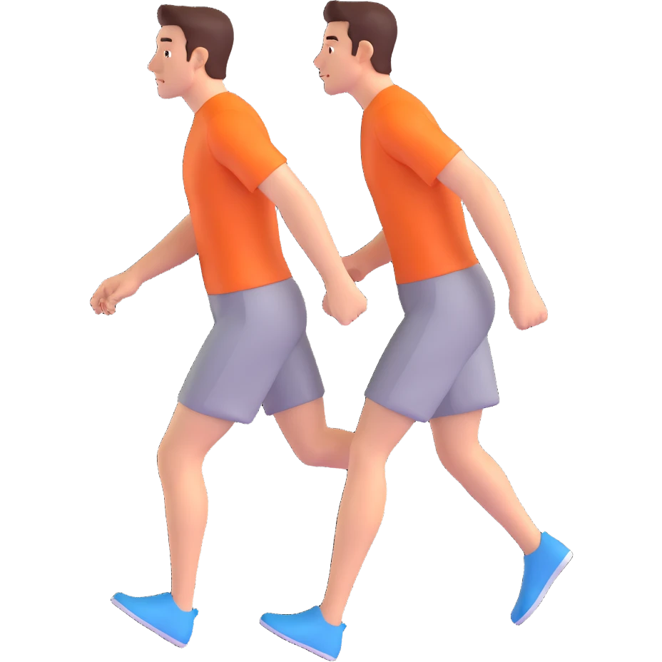 a man pacing back and forth, deep in thought, 3D style emoji