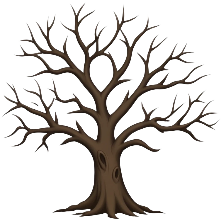 Bare tree without leaves emoji