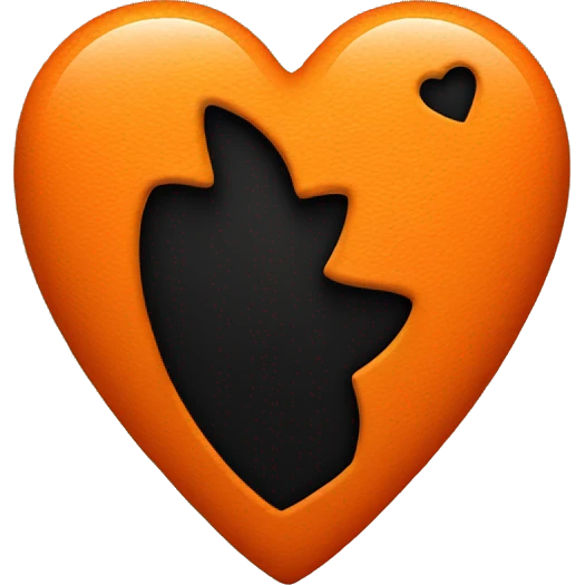 heart-deep-orange-and-black-color emoji