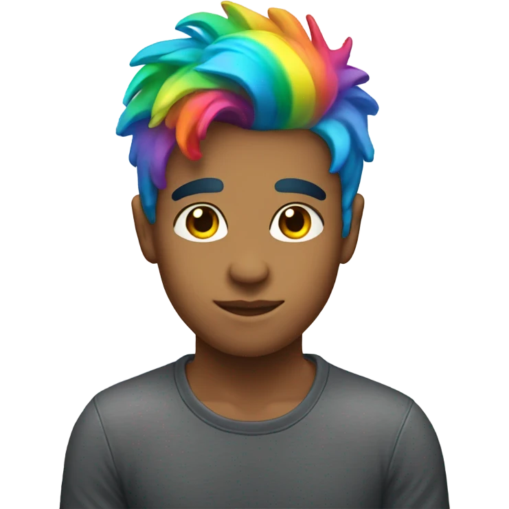 twink with rainbow hair  emoji