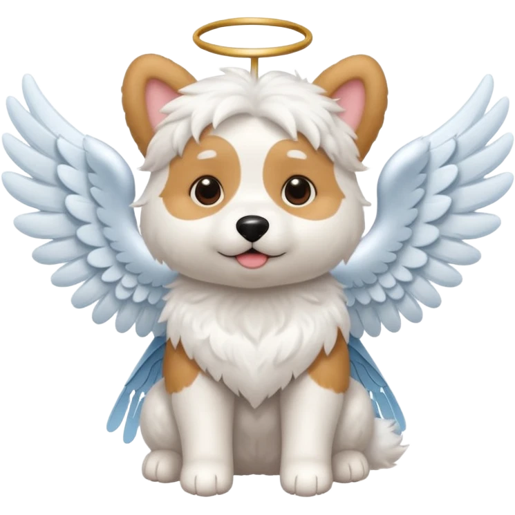 Dogheart with angel wings emoji