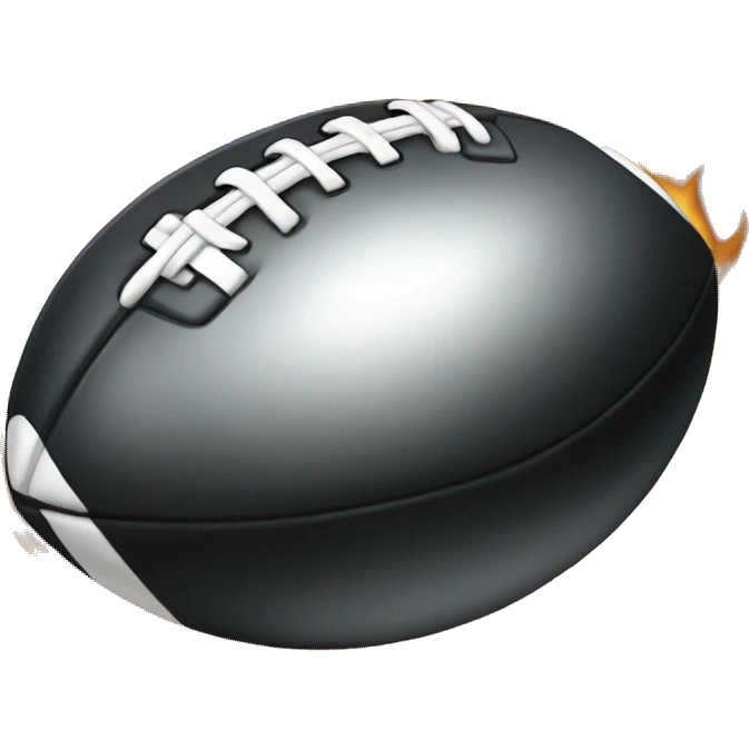 Football black and silver fire emoji