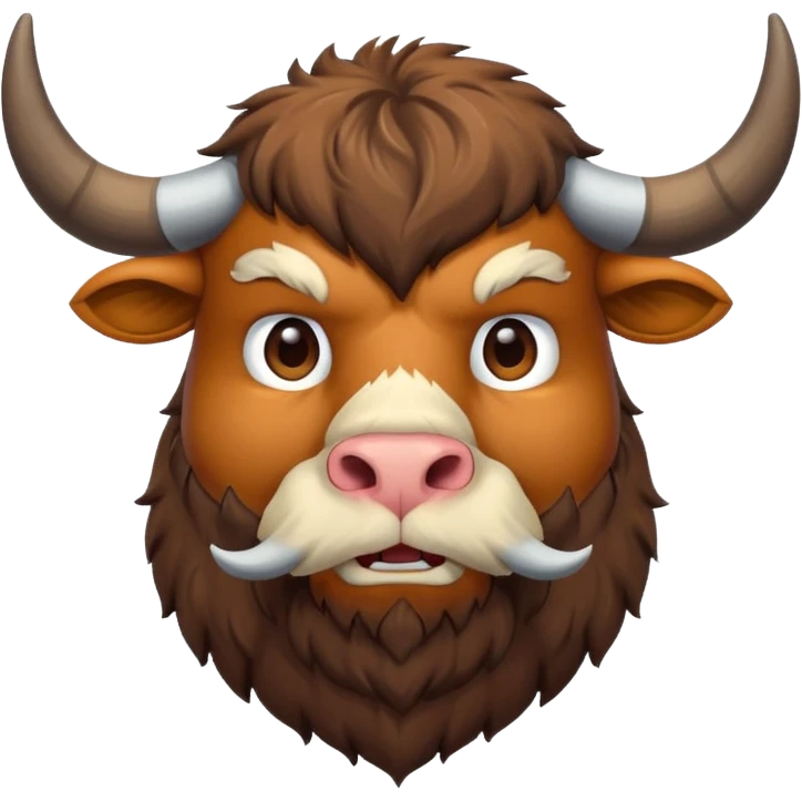 bearded ox emoji