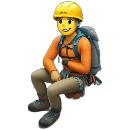 climber on the summit of a mountain emoji