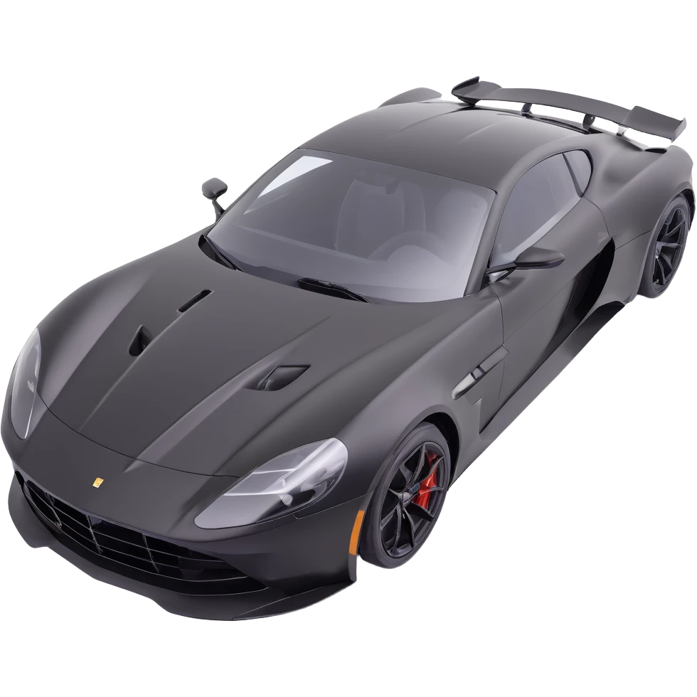 black high-end sports car with a transparent film partially unrolled above it, film not yet attached, premium and elegant emoji