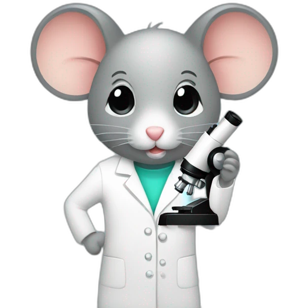 mice with a lab coat and a microscope emoji