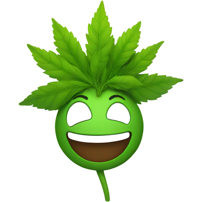 Happy weed  emoji