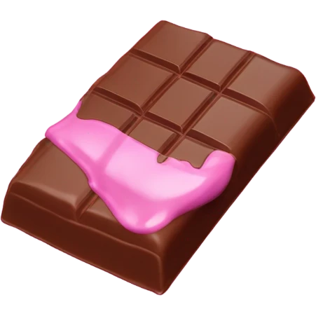 Pink chocolate bar “kerlli” emoji